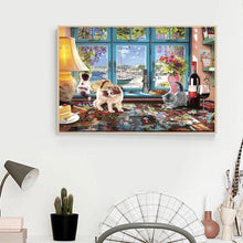 Charger l&#39;image dans la galerie, Animaux - diamant rond complet - 40x30cm
