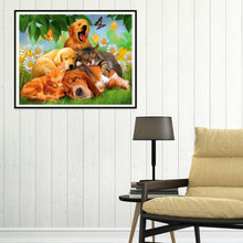 Charger l&#39;image dans la galerie, Animaux - diamant rond complet - 40x30cm
