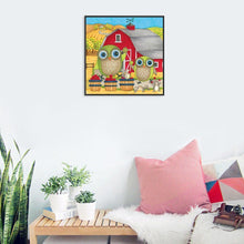 Charger l&#39;image dans la galerie, Oiseau - diamant rond complet - 30x30cm
