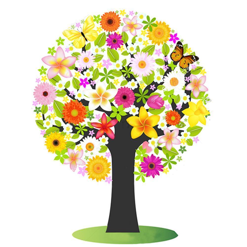 Arbre - diamant rond complet - 30x30cm
