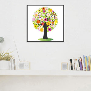 Arbre - diamant rond complet - 30x30cm