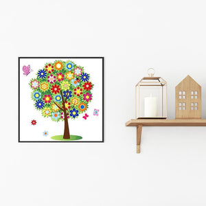 Arbre - diamant rond complet - 30x30cm