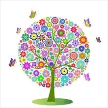 Charger l&#39;image dans la galerie, Fleur - diamant rond complet - 30x30cm
