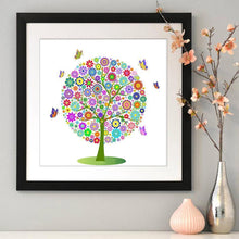 Charger l&#39;image dans la galerie, Fleur - diamant rond complet - 30x30cm
