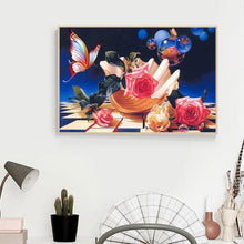 Charger l&#39;image dans la galerie, Fleur - diamant rond complet - 40x30cm
