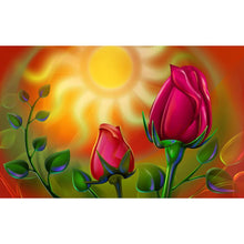 Charger l&#39;image dans la galerie, Fleur - diamant rond complet - 40x30cm
