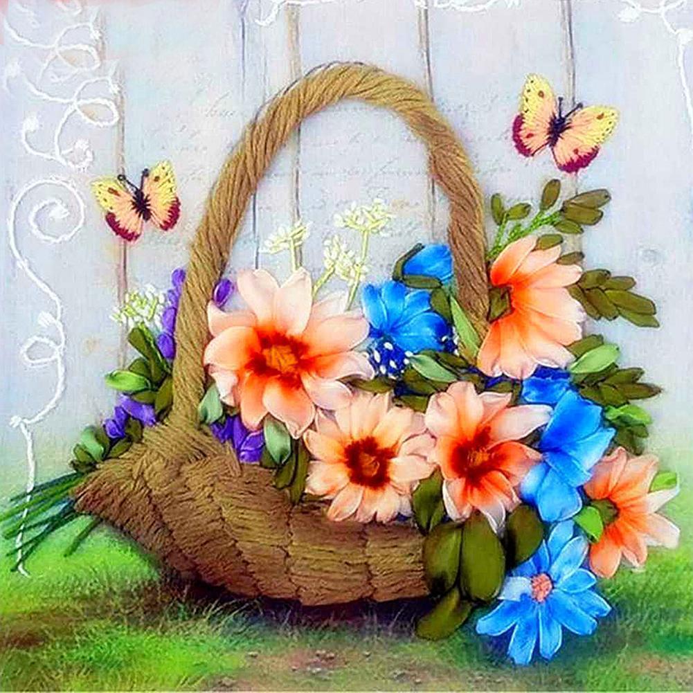 Fleur - diamant rond complet - 30x30cm