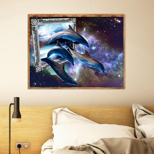 Animal - diamant rond complet - 40x30cm