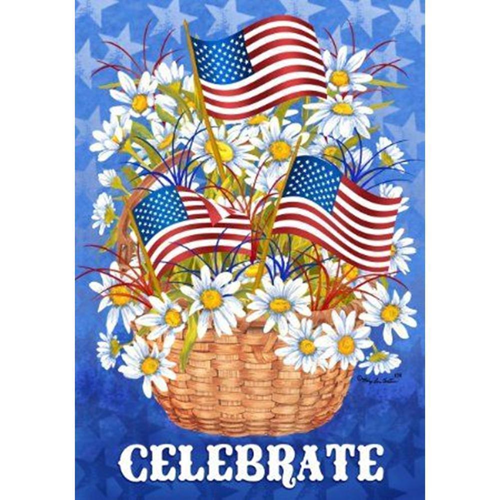 Jour de l’Indépendance - diamant rond complet - 30x40cm