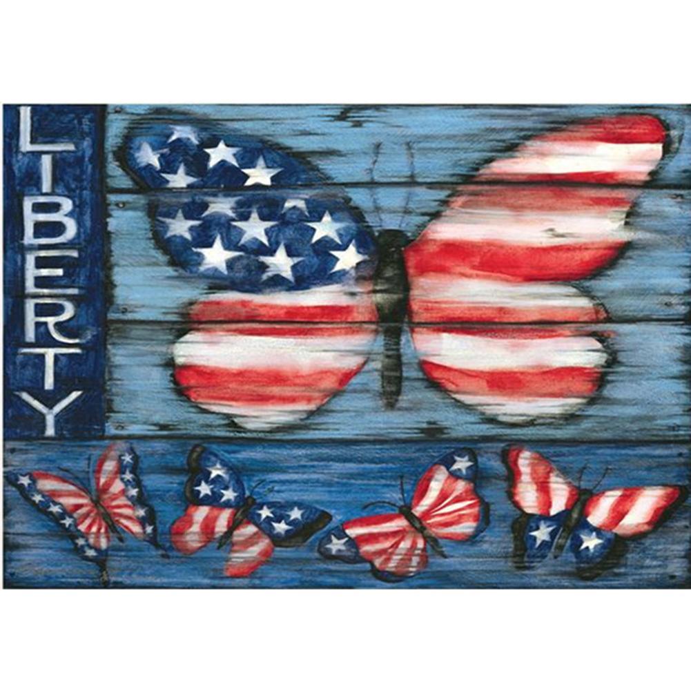 Jour de l’Indépendance - diamant rond complet - 30x40cm