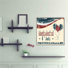 Charger l&#39;image dans la galerie, Jour de l’Indépendance - diamant rond complet - 30x30cm
