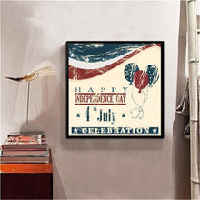 Charger l&#39;image dans la galerie, Jour de l’Indépendance - diamant rond complet - 30x30cm
