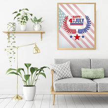 Charger l&#39;image dans la galerie, Jour de l’Indépendance - diamant rond complet - 30x30cm
