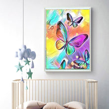 Charger l&#39;image dans la galerie, Papillon - diamant rond complet - 40x30cm
