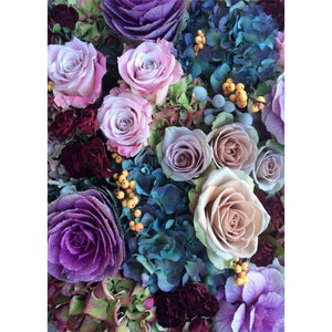 Fleur - diamant rond complet - 40x30cm