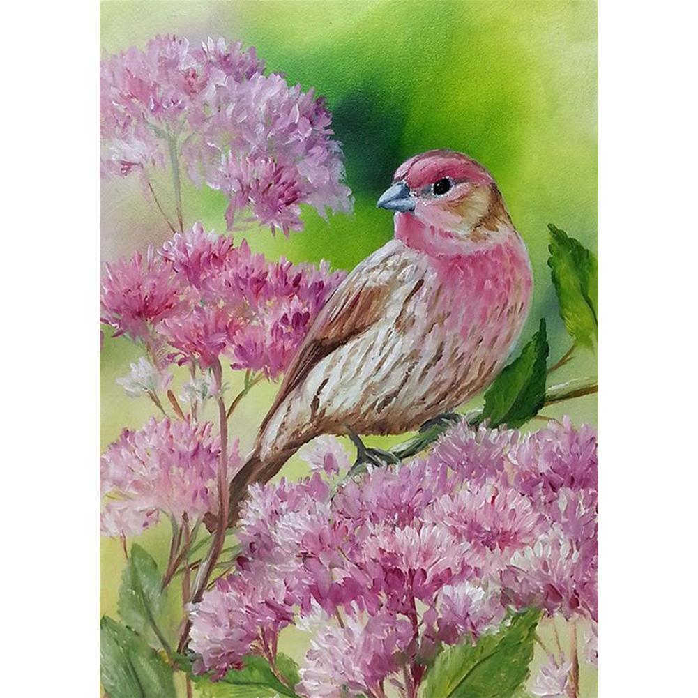 Oiseau - diamant rond complet - 40x30cm