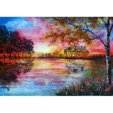 Charger l&#39;image dans la galerie, Paysage - diamant rond complet - 30x40cm

