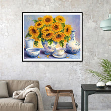 Charger l&#39;image dans la galerie, Fleur - diamant rond complet - 30x40cm
