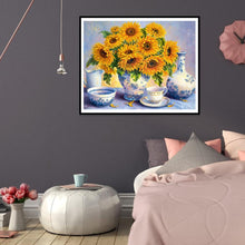 Charger l&#39;image dans la galerie, Fleur - diamant rond complet - 30x40cm
