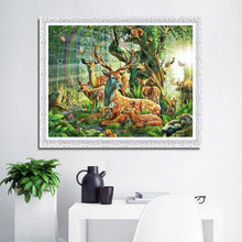 Charger l&#39;image dans la galerie, Animaux - diamant rond complet - 40x30cm
