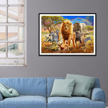 Charger l&#39;image dans la galerie, Animaux - diamant rond complet - 40x30cm
