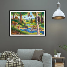 Charger l&#39;image dans la galerie, Animaux - diamant rond complet - 40x30cm
