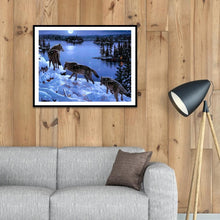 Charger l&#39;image dans la galerie, Animaux - diamant rond complet - 40x30cm
