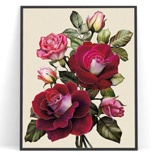 Charger l&#39;image dans la galerie, Fleur - diamant rond complet - 40x30cm
