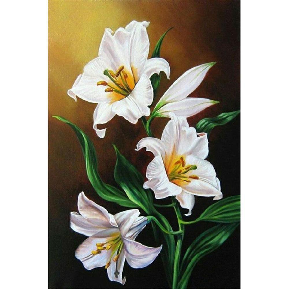 Fleur - diamant rond complet - 40x30cm