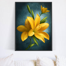 Charger l&#39;image dans la galerie, Fleur - diamant rond complet - 40x30cm
