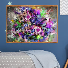 Charger l&#39;image dans la galerie, Fleur - diamant rond complet - 40x30cm
