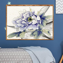 Charger l&#39;image dans la galerie, Fleur - diamant rond complet - 40x30cm
