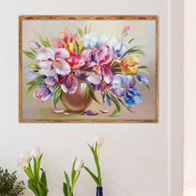 Charger l&#39;image dans la galerie, Fleur - diamant rond complet - 40x30cm
