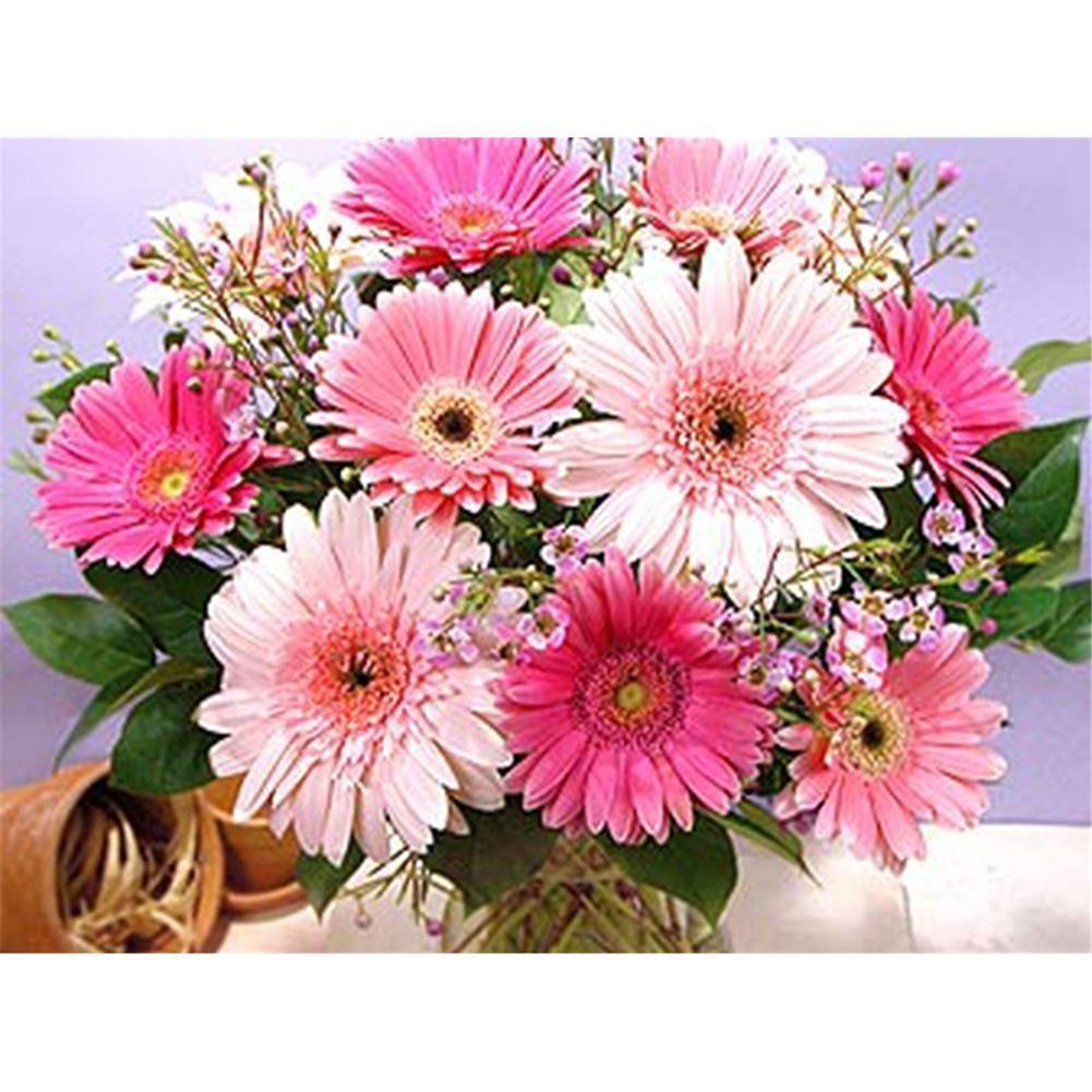 Fleur - diamant rond complet - 40x30cm