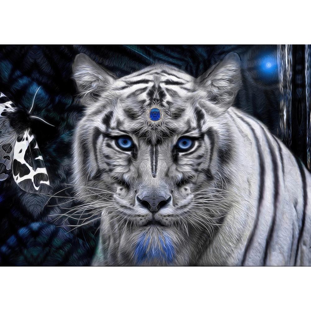 Tigre - diamant rond complet - 40x30cm