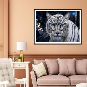 Tigre - diamant rond complet - 40x30cm