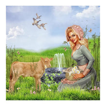 Charger l&#39;image dans la galerie, Fille - diamant rond complet - 30x30cm
