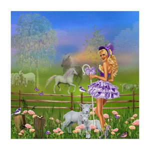 Fille - diamant rond complet - 30x30cm