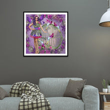 Charger l&#39;image dans la galerie, Fille - diamant rond complet - 30x30cm
