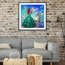 Charger l&#39;image dans la galerie, Fille - diamant rond complet - 30x30cm
