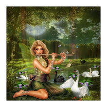 Charger l&#39;image dans la galerie, Fille - diamant rond complet - 30x30cm
