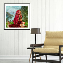 Charger l&#39;image dans la galerie, Fille - diamant rond complet - 30x30cm
