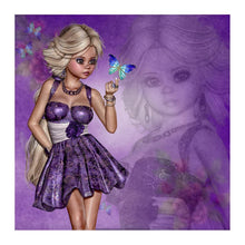 Charger l&#39;image dans la galerie, Fille - diamant rond complet - 30x30cm
