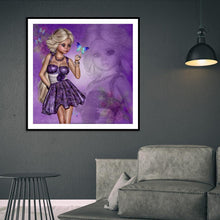 Charger l&#39;image dans la galerie, Fille - diamant rond complet - 30x30cm
