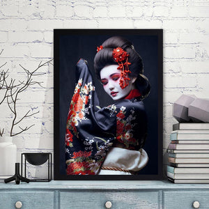 Geisha - diamant rond complet - 30x40cm