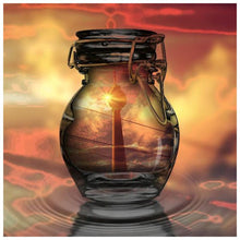 Charger l&#39;image dans la galerie, Paysage de bouteille - diamant rond complet - 30x30cm
