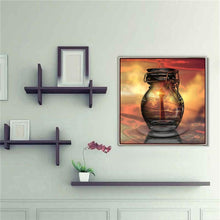 Charger l&#39;image dans la galerie, Paysage de bouteille - diamant rond complet - 30x30cm
