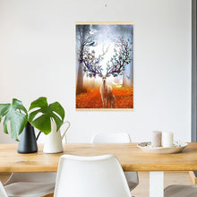 Charger l&#39;image dans la galerie, Cerf suspendu - diamant rond complet - 40x60cm
