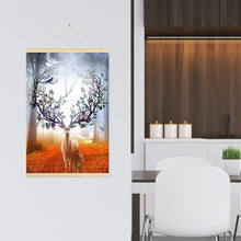 Charger l&#39;image dans la galerie, Cerf suspendu - diamant rond complet - 40x60cm
