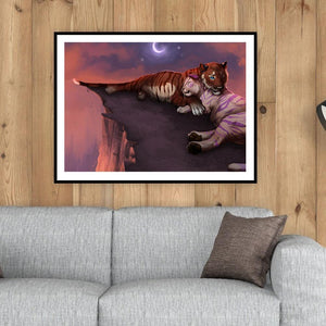 Animal - diamant rond complet - 40x30cm